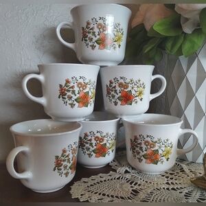 Corelle "Indian Summer" vintage set of 6 coffee cups